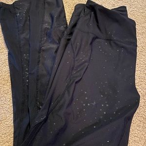 Black star leggings with pocket